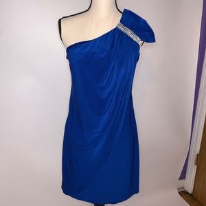 Scarlett one shoulder royal blue dress